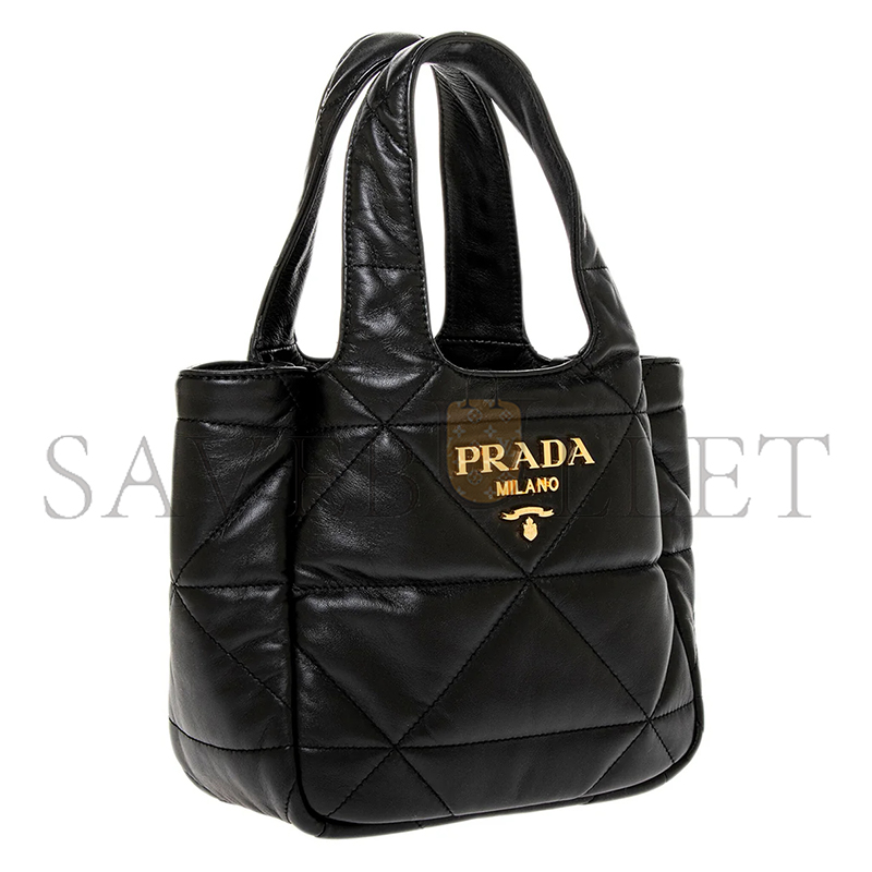 Pra*a quilted leather top handle bag 1bg451 (18*16*10cm)